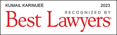 Kumail Karimjee 2023 Recognized by Best Lawyers
